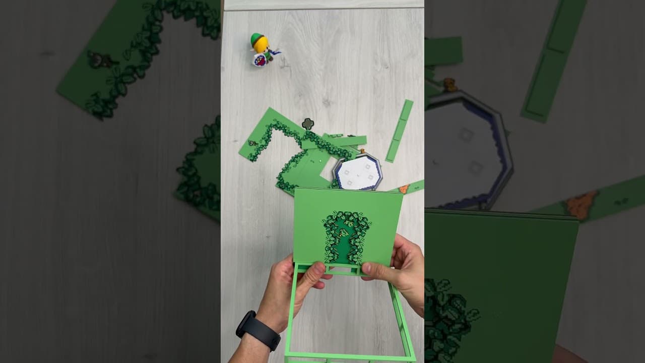 Diorama de Link en 3D sacando la Espada Maestra 🗡️ #Shorts
