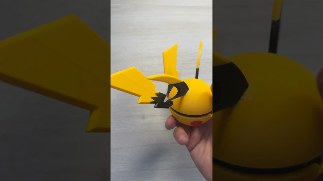 Pokéball de Mega Raichu X 3D  ¡pieza a pieza! 🟠⚡ #shorts