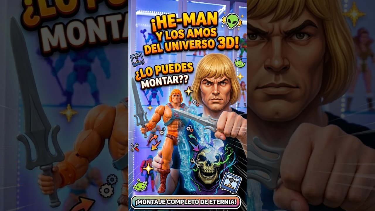 Imprimí y monté a HE-MAN en 3D 😱🗡️ #Shorts